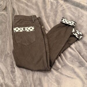 Maurices Black and White Ankle Jeans